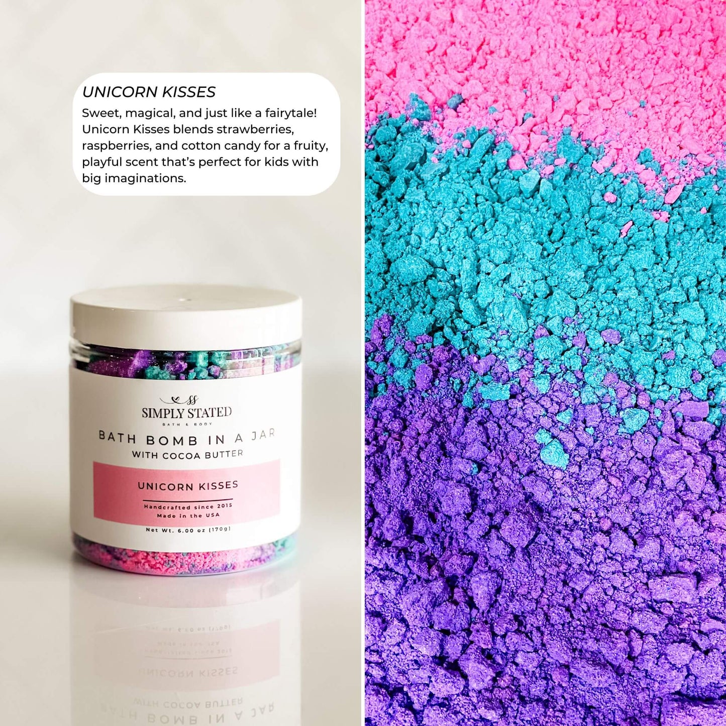 Unicorn Kisses Bath Bomb Powder