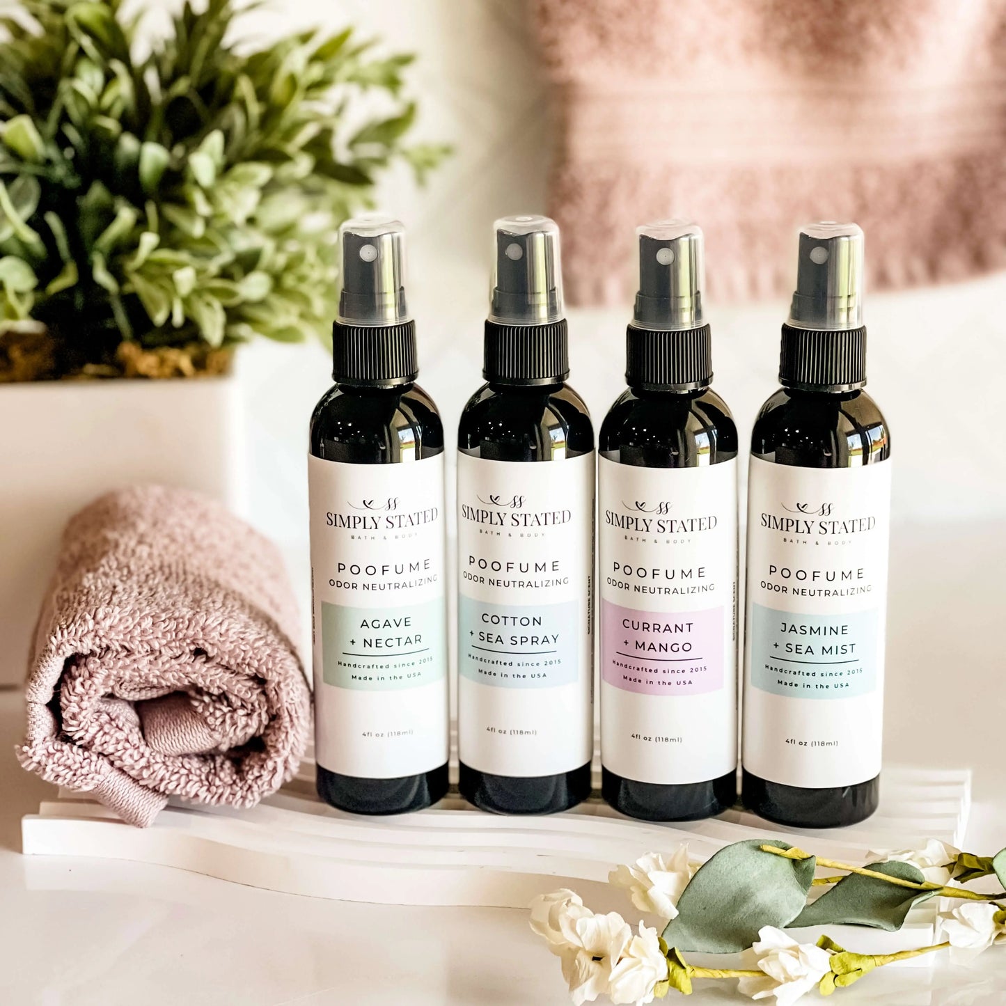 Jasmine + Sea Mist Poofume | Bathroom Odor Neutralizing Spray