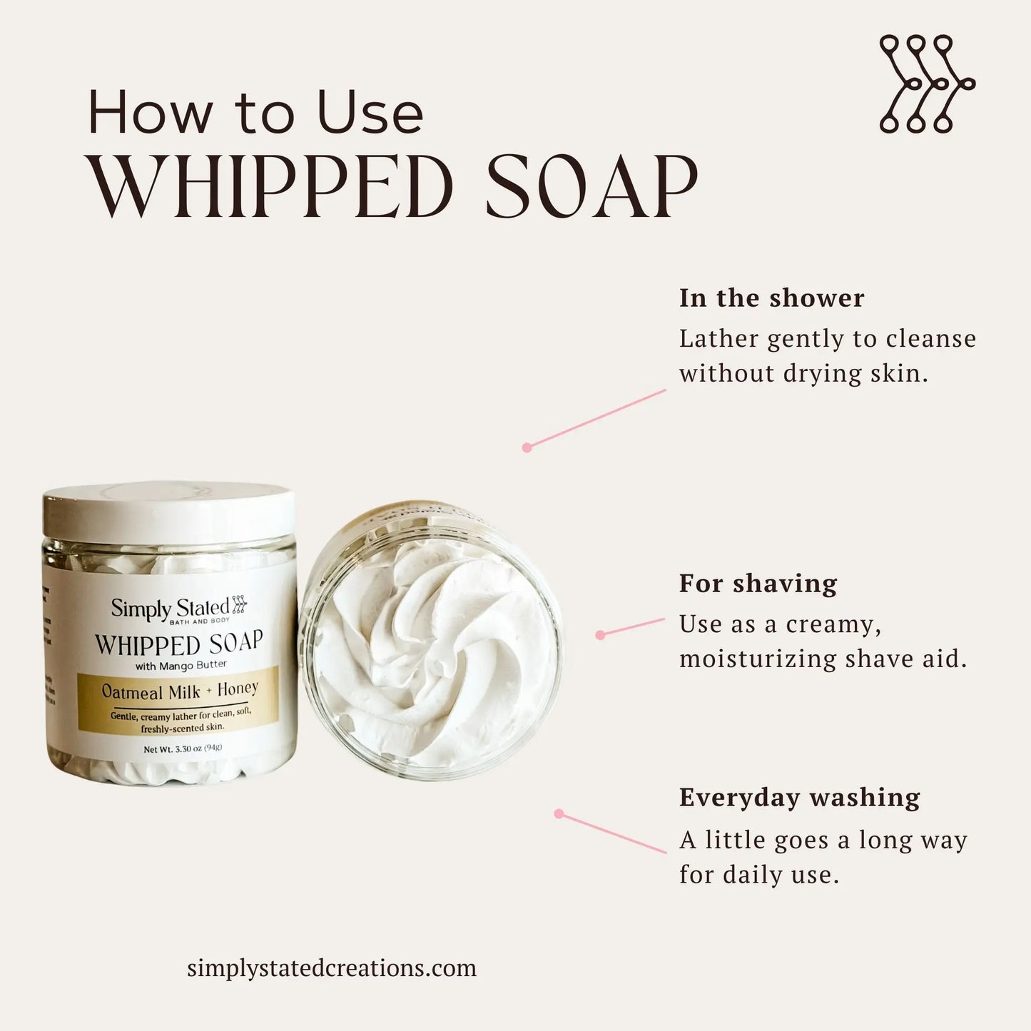 Warm Vanilla + Sugar Whipped Soap